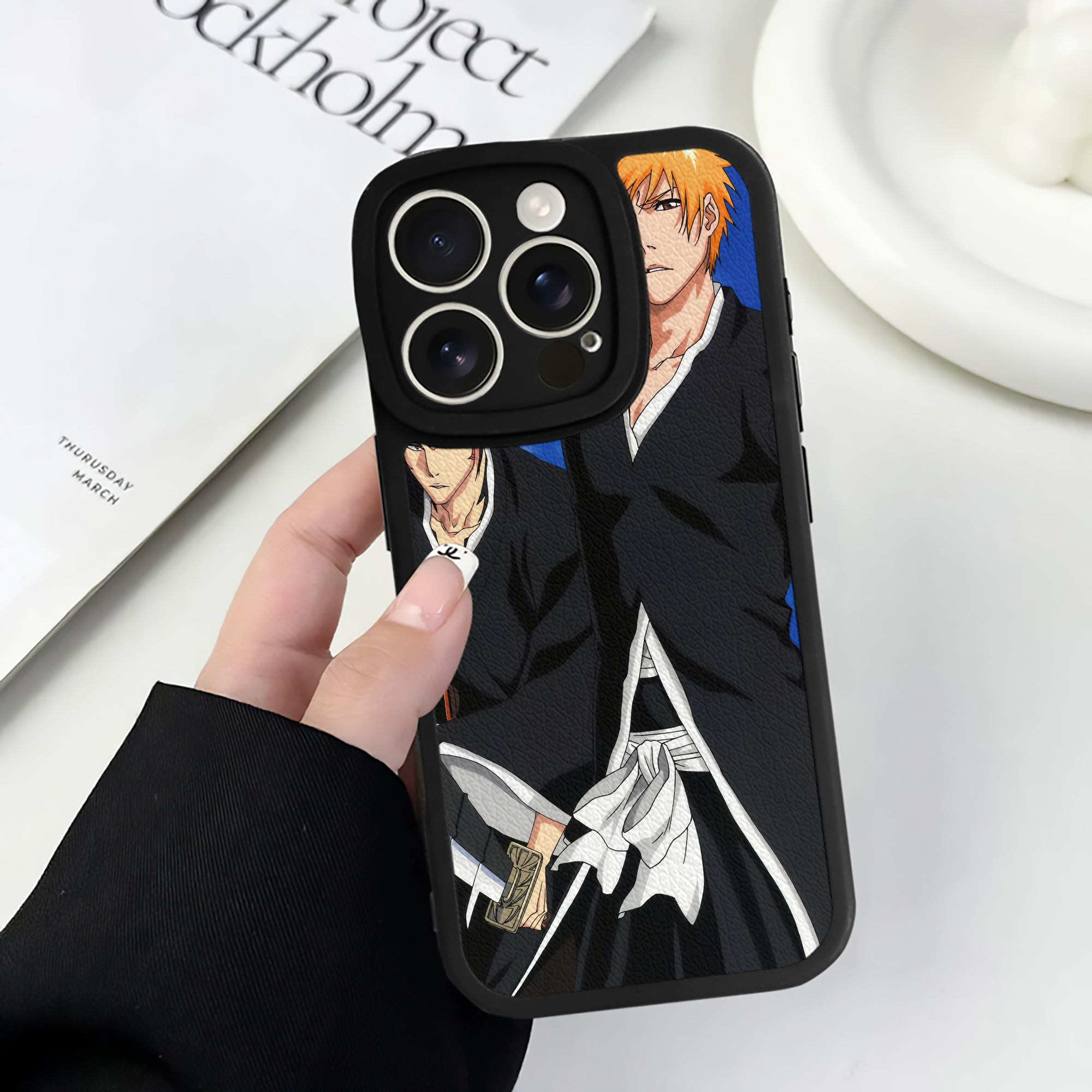 （画像用） ブリーチ BLEACH 【iPhone 16シリーズ対応】シリコンスマホケース（レザー調） 材質：シリコン